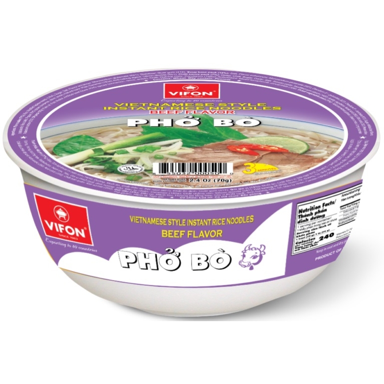 Instant Rice Noodles Pho Bo Beef, 2.4 oz