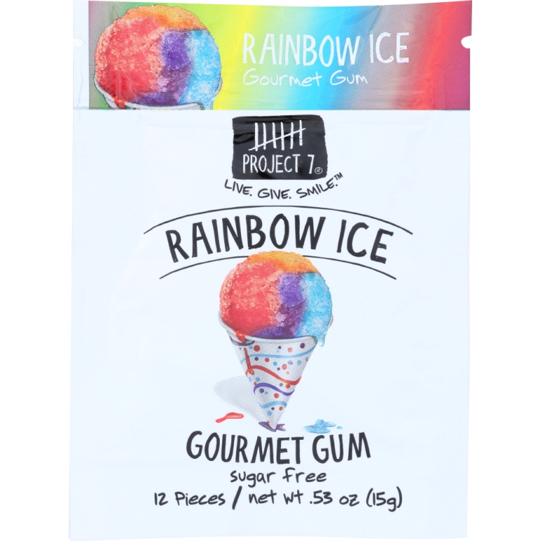 Rainbow Ice Gum, 0.53 oz