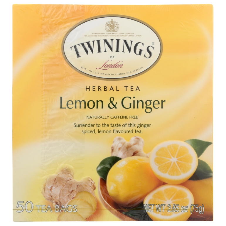 Lemon & Ginger Herbal Tea, 50 bg