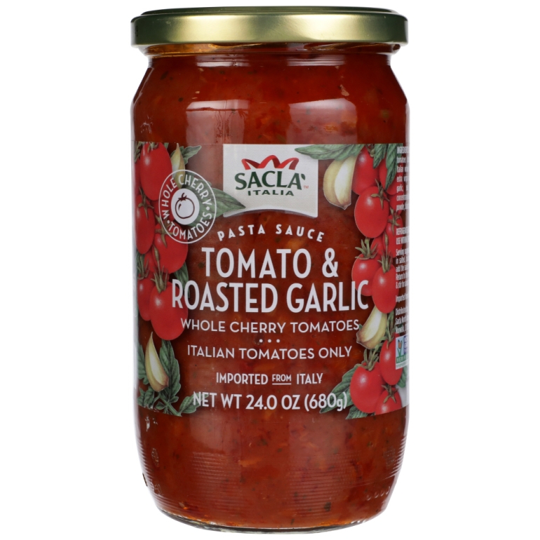 Whole Cherry Tomatoes and Roasted Garlic Pasta Sauce, 24 oz
