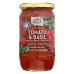 Whole Cherry Tomatoes & Basil Pasta Sauce, 24 oz