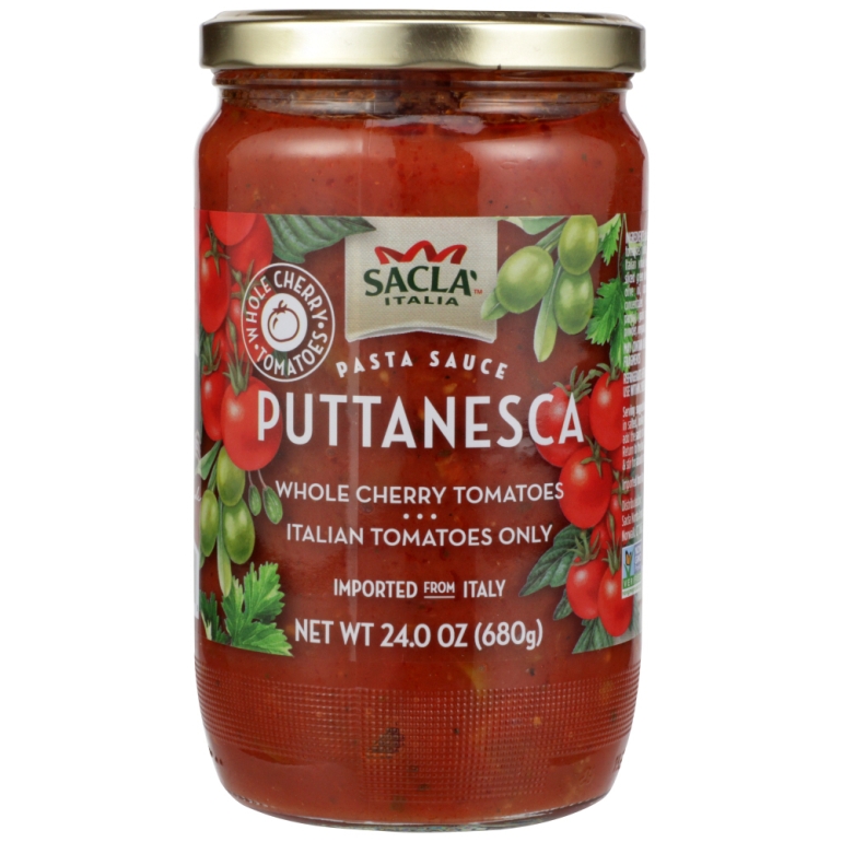Whole Cherry Tomatoes Puttanesca Pasta Sauce, 24 oz