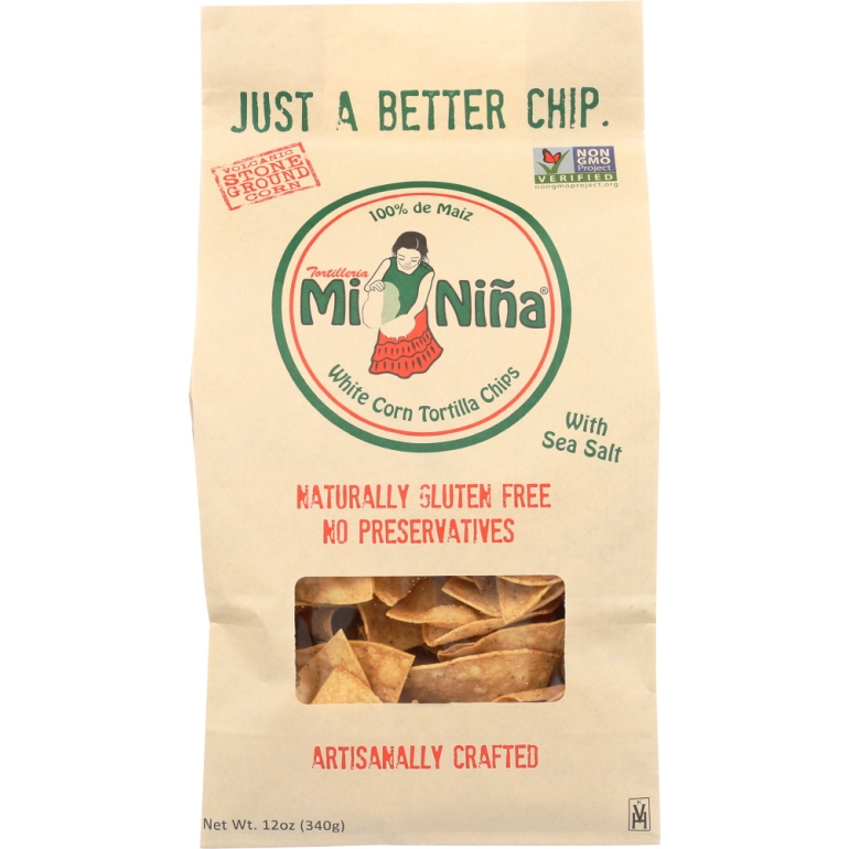 Chips Tortilla Sea Salt, 12 oz