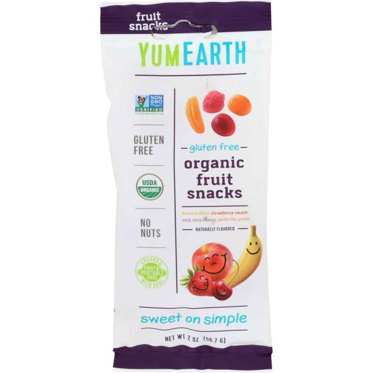 Organic Fruit Snack 4 Flavors, 2 oz