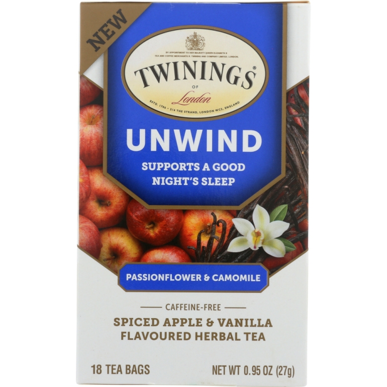 Unwind Spiced Apple & Vanilla Herbal Tea, 18 bg