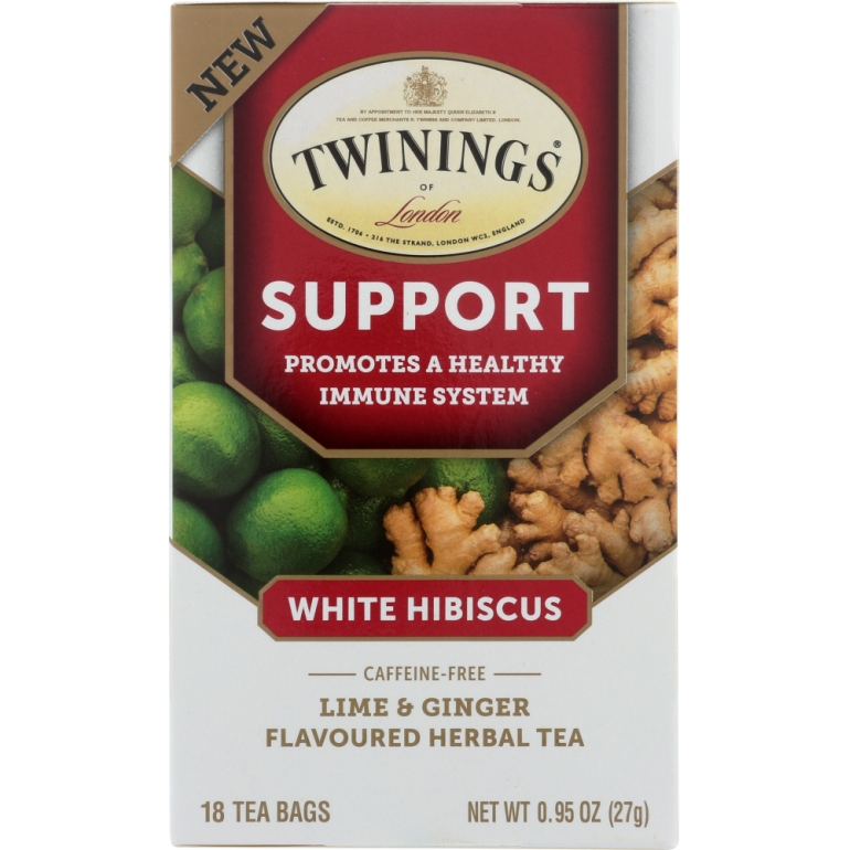 Support Lime & Ginger Herbal Tea, 18 bg