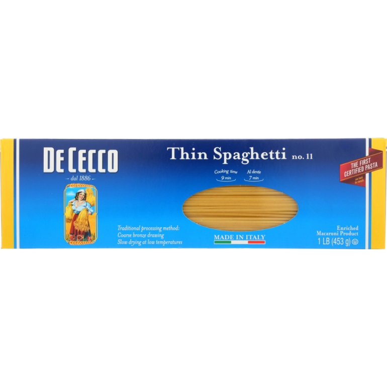 Thin Spaghetti No 11 Pasta, 16 oz