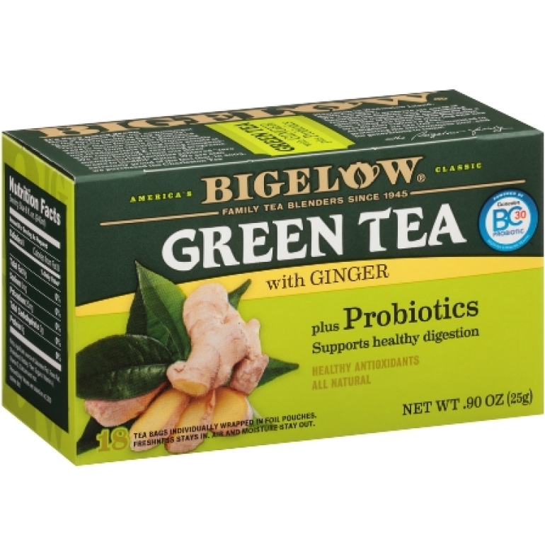 Green Tea With Ginger Plus Probiotics, 0.9 oz