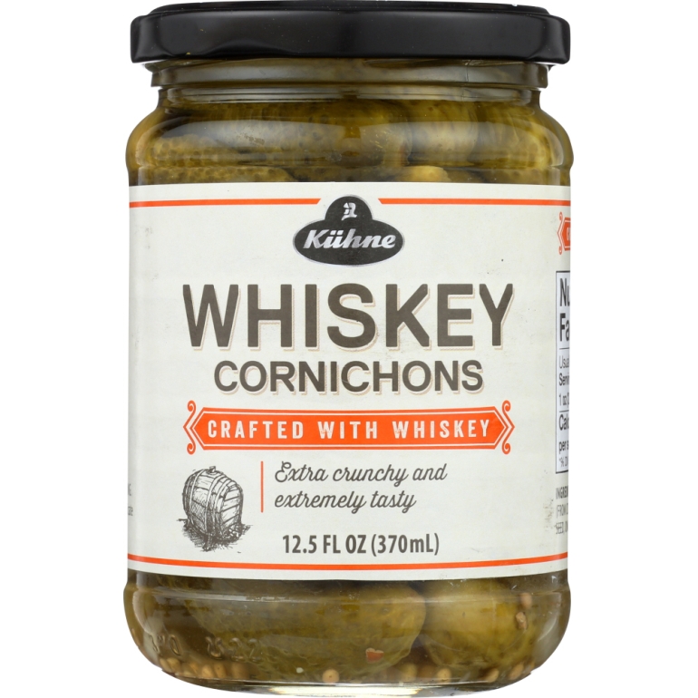 Whiskey Cornichons, 12.5 oz