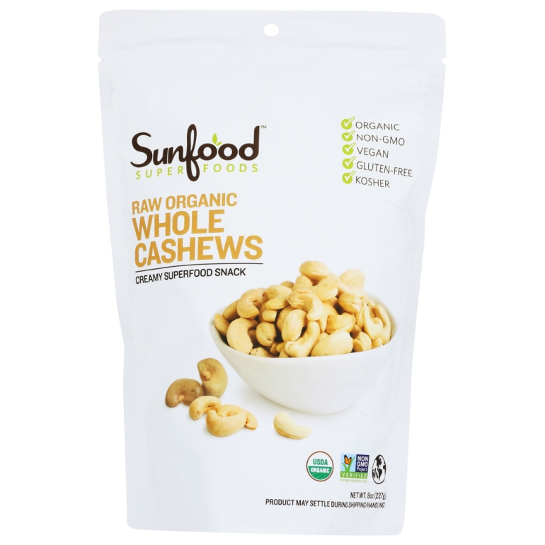 Cashews Organic, 8 oz