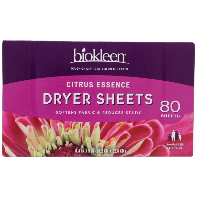 Dryer Sheets Citrus, 80 pc