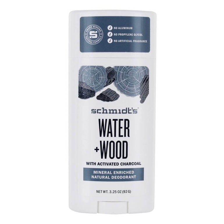 Water + Wood with Activated Charcoal Deodorant, 3.25 oz