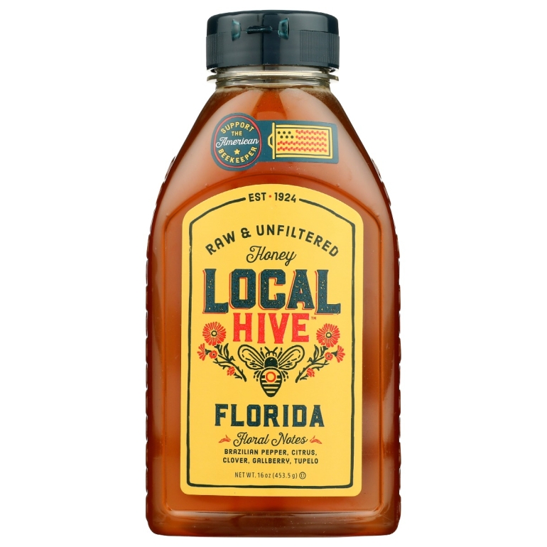 Florida Raw and Unfiltered Honey, 16 oz