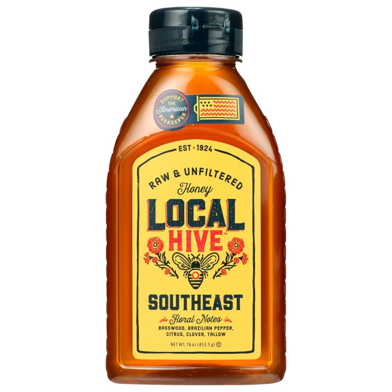 Southeast Raw and Unfiltered Honey, 16 oz