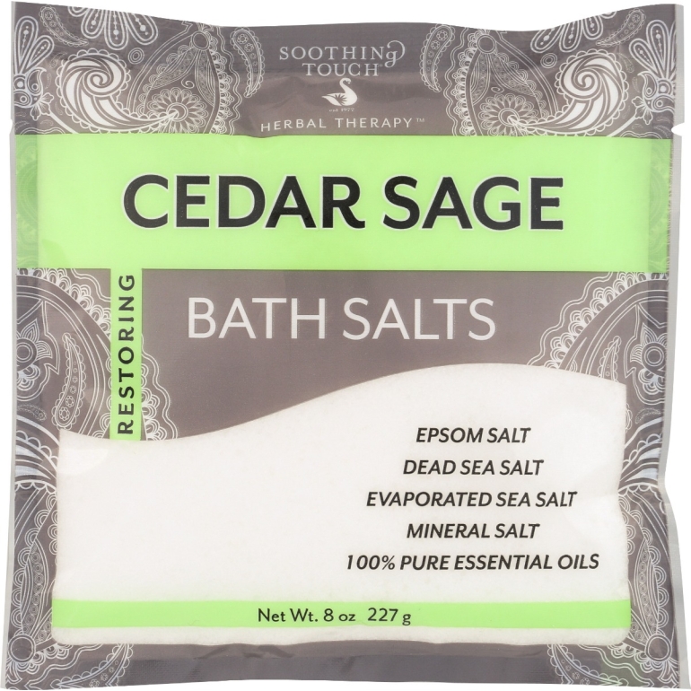 Bath Salt Cedar Sage, 8 oz