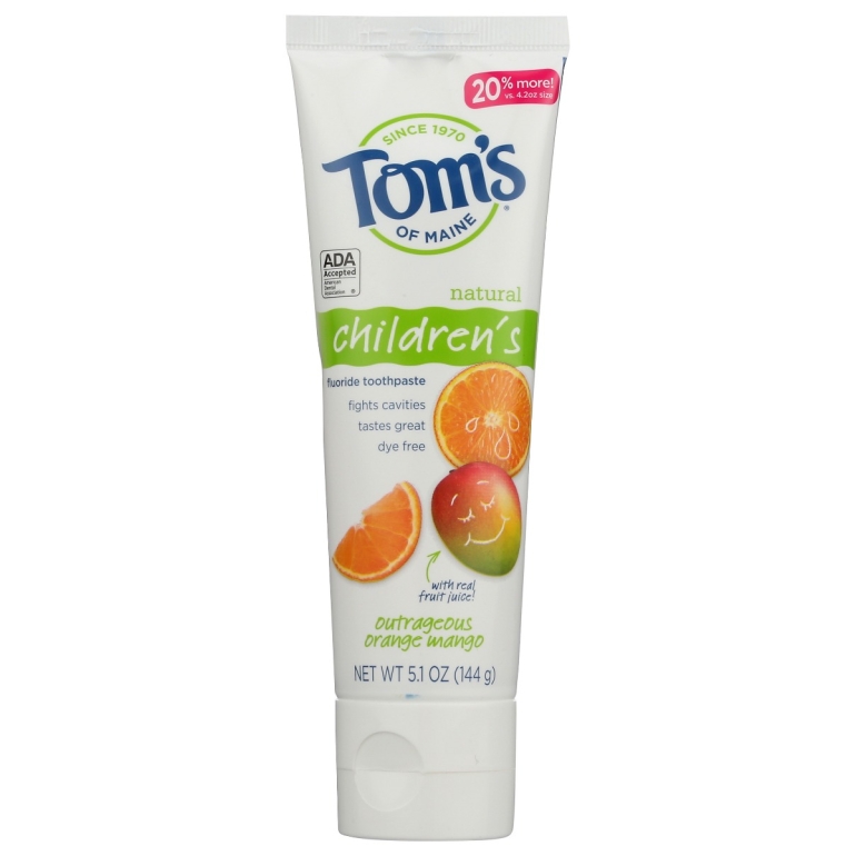 Toothpaste Anti Cavities Orange Mango, 5.1 oz