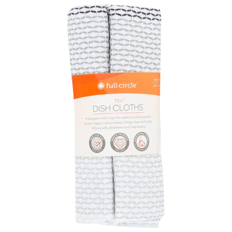 Cloths Dish Tidy Grey, 3 pk