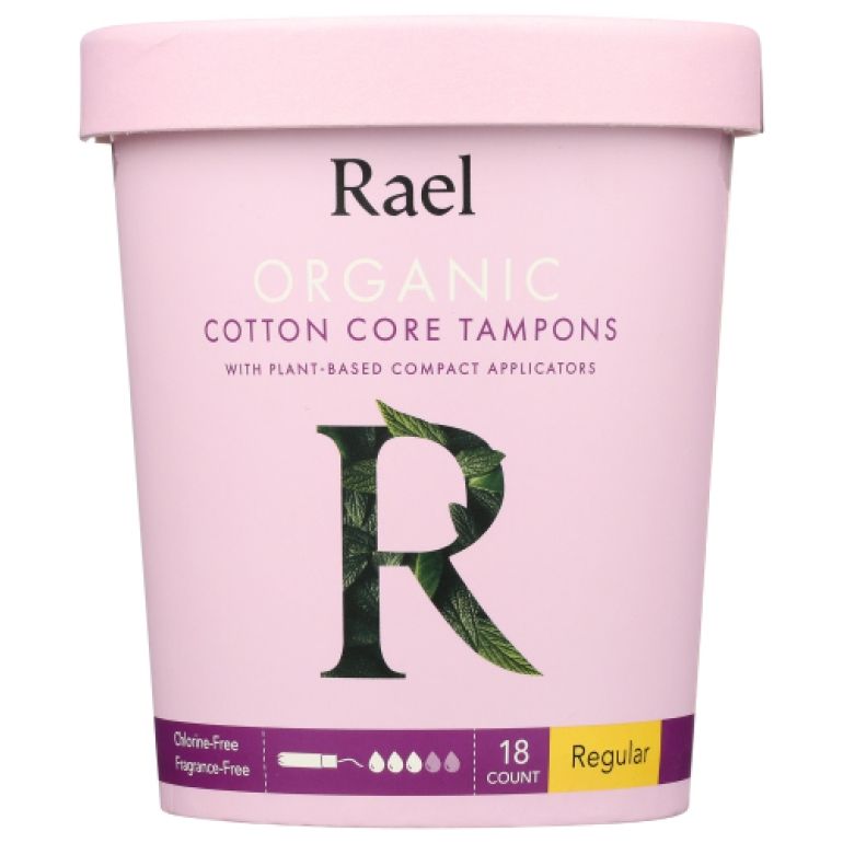 Tampons Reg Cotton Org, 18 ea