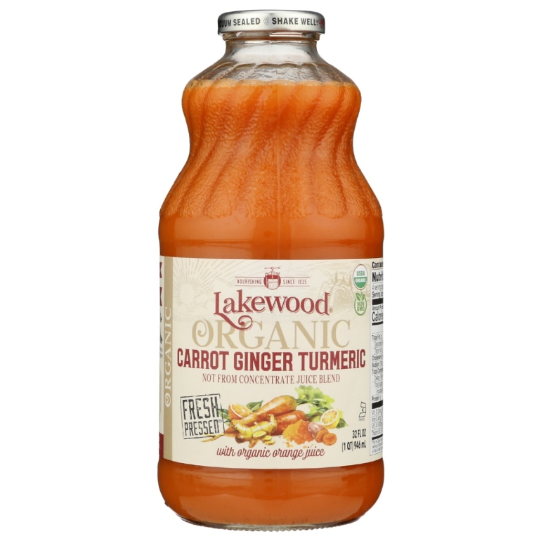 Organic Carrot Ginger Turmeric Juice, 32 fo
