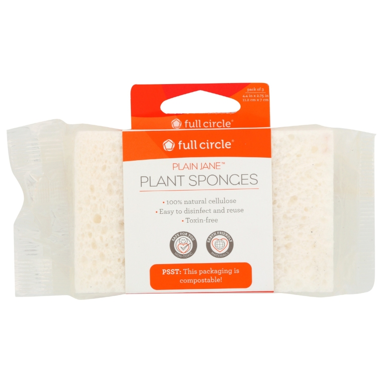 Plastic Free Plant Sponges, 3 ea