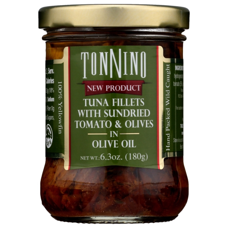 Tuna Fillets With Sundried Tomato And Olives In Olive Oil, 6.3 oz