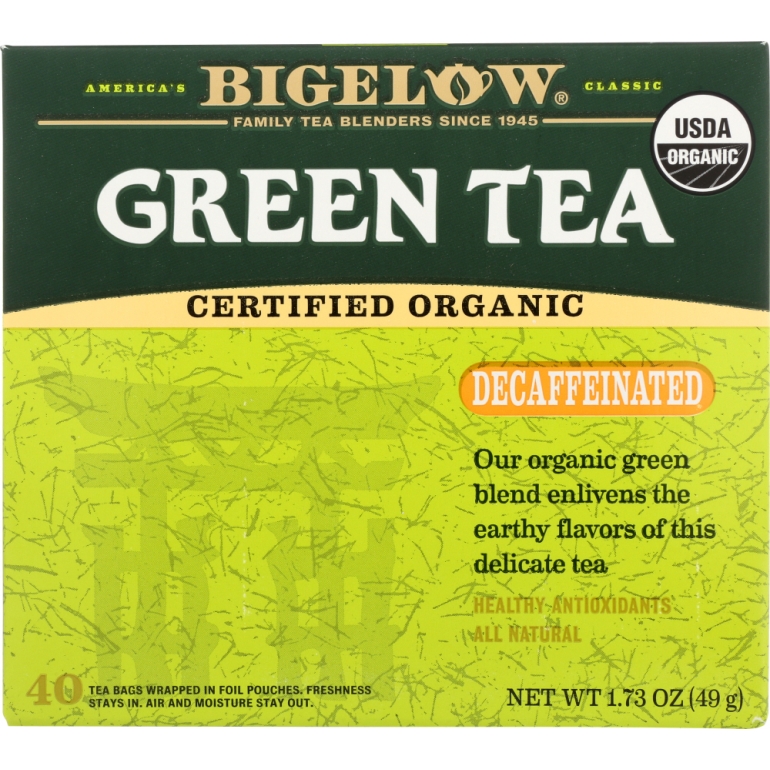Organic Green Tea Decaf 40 Bags, 1.73 oz