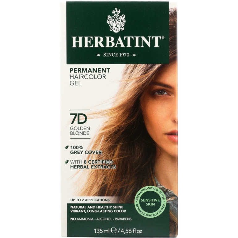 Permanent Hair Color Gel 7D Golden Blonde, 4.56 oz