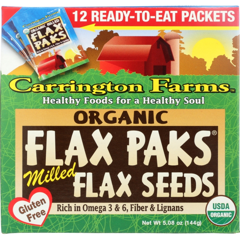 Organic Milled Flax Seeds Pack of 12, 5.08 oz