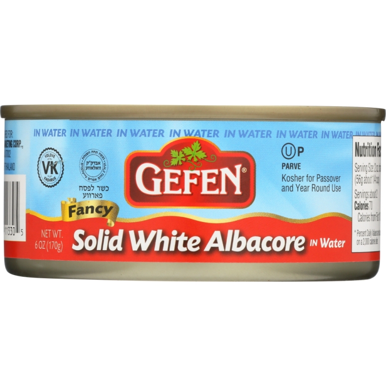 Gefen Solid White Albacore in Water, 6 oz