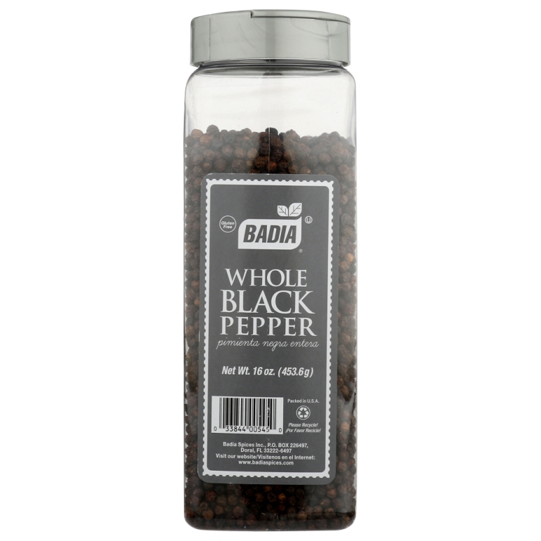 Pepper Whole Black, 16 oz