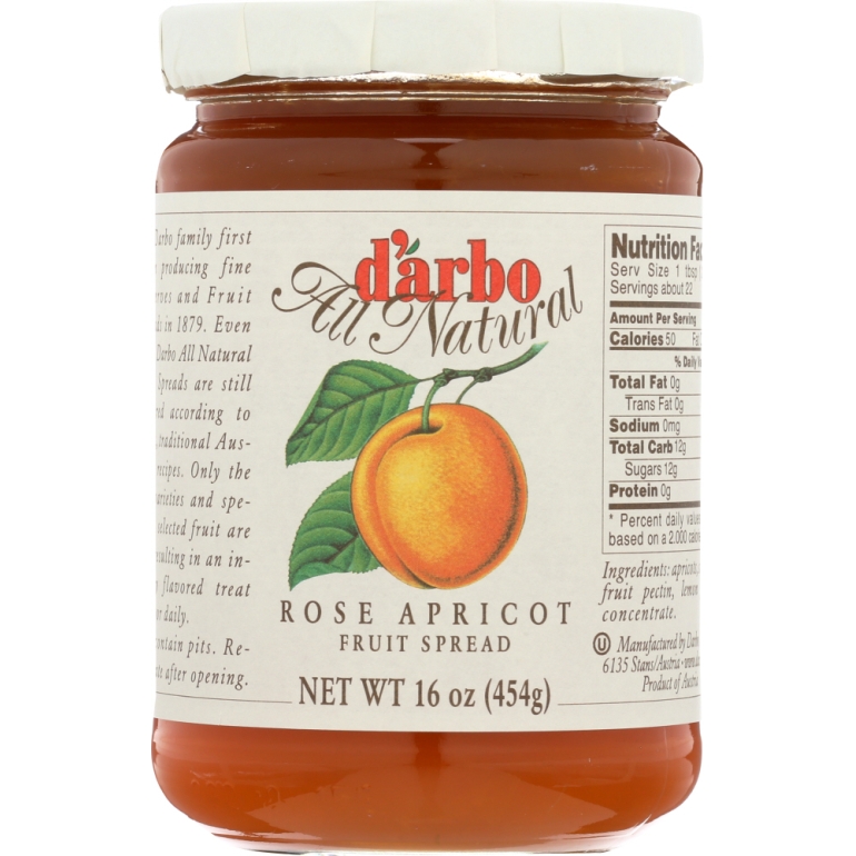 Rose Apricot Fruit Spread, 16 oz