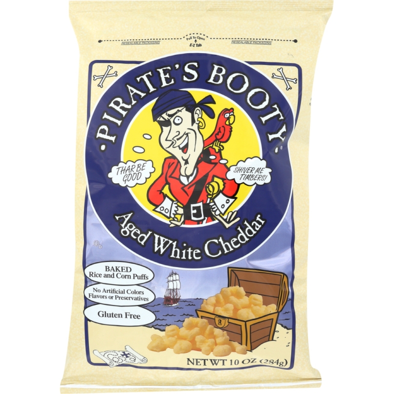 Puffs Pirate Booty Cheddar White, 10 oz