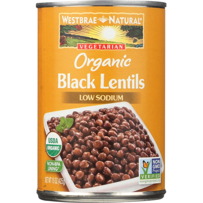 Organic Black Lentils, 15 oz