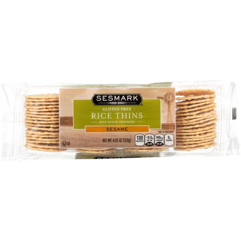 Rice Thin Sesame Gluten Free, 4.25 oz