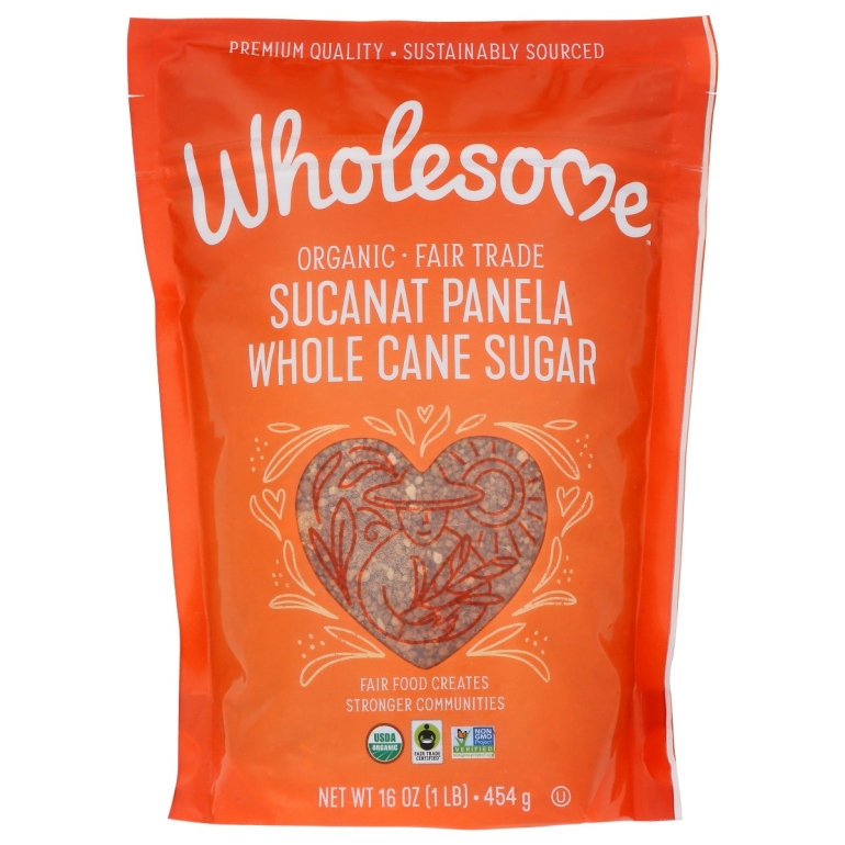 Sucanat Organic Whole Cane Sugar, 16 oz