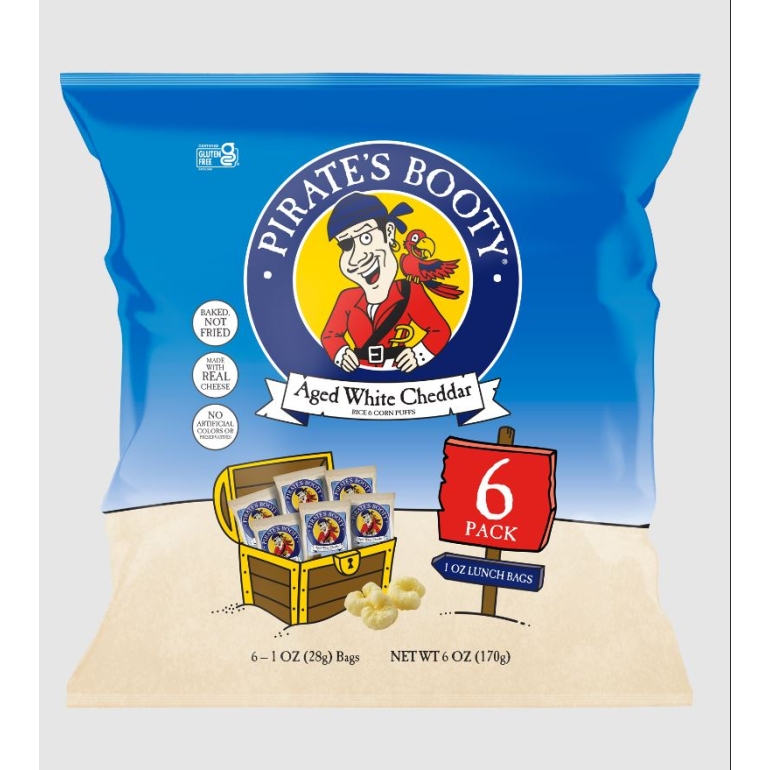 Pirates Booty Aged White Cheddar, 6 oz