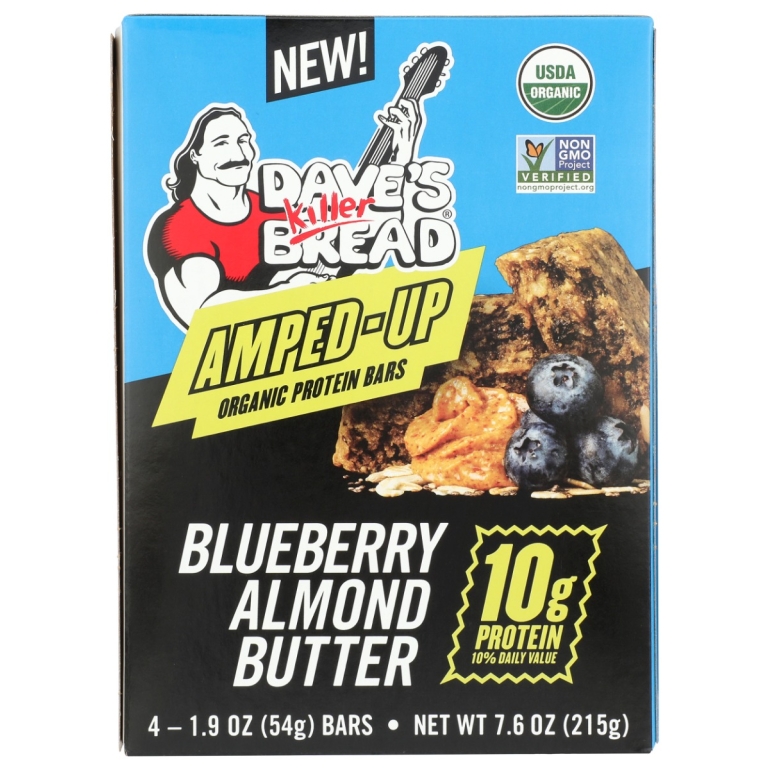 Amped Up Blueberry Almond Butter Organic Protein Bars, 7.6 oz