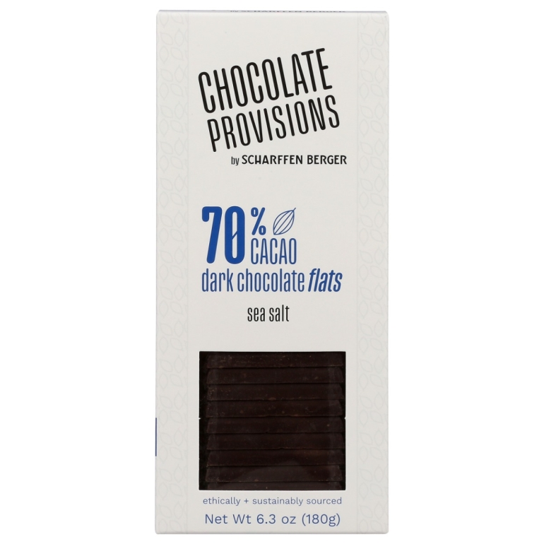 70 Percent Dark Chocolate with Sea Salt Flats, 6.3 oz