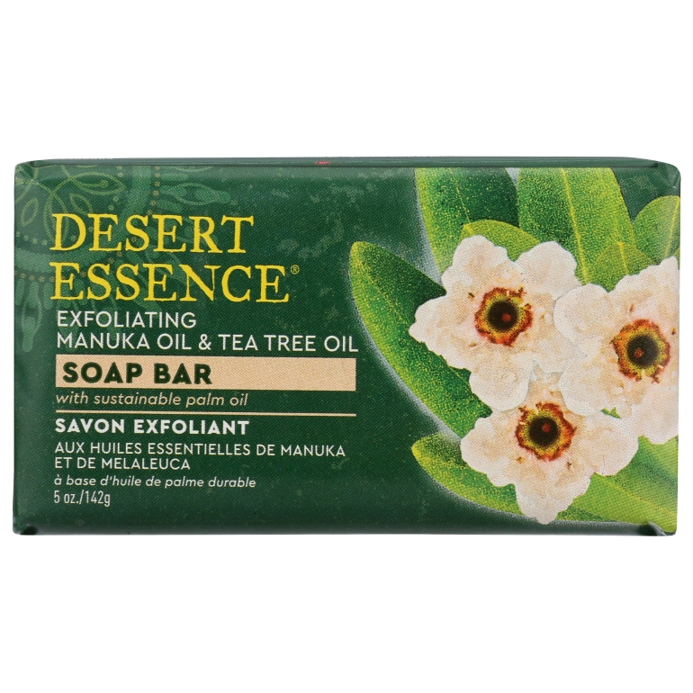 Exfoliating Manuka Oil and Tea Tree Oil Soap Bar, 5 oz