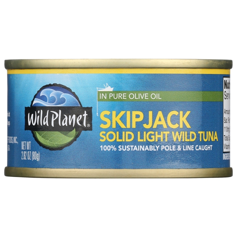 Skipjack Solid Light Wild Tuna In Pure Olive Oil, 2.82 oz