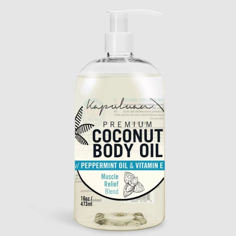 Muscle Relief Coconut Body Oil, 8 oz