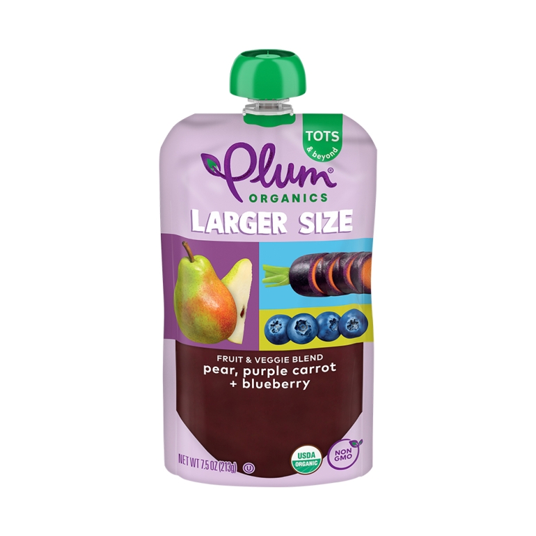 Larger Size Pear Purple Carrot Blueberry, 7.5 oz