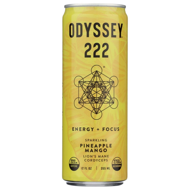 Sparkling Pineapple Mango Energy Drink, 12 fo