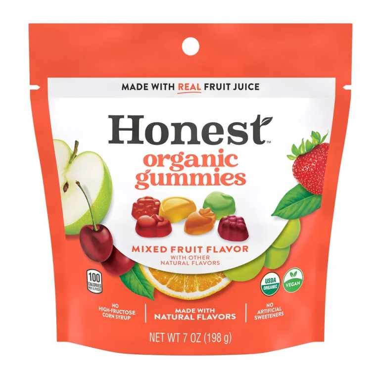 Mixed Fruit Flavored Organic Gummies, 7 oz