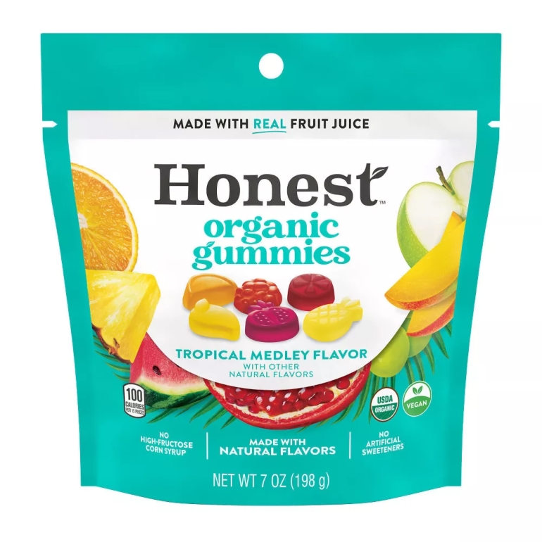 Tropical Medley Flavored Organic Gummies, 7 oz
