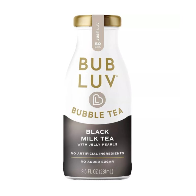 Black Milk Tea Bubble Tea With Jelly Pearls, 9.5 fo