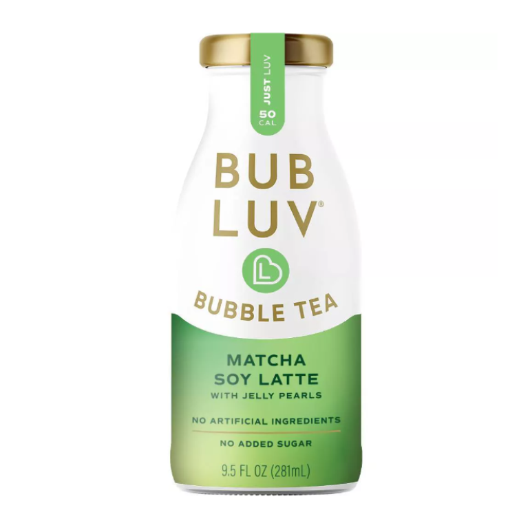 Matcha Soy Latte Bubble Tea With Jelly Pearls, 9.5 fo