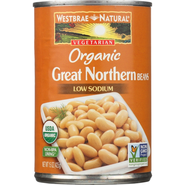Organic Great Northern Beans No Salt Added, 15 oz