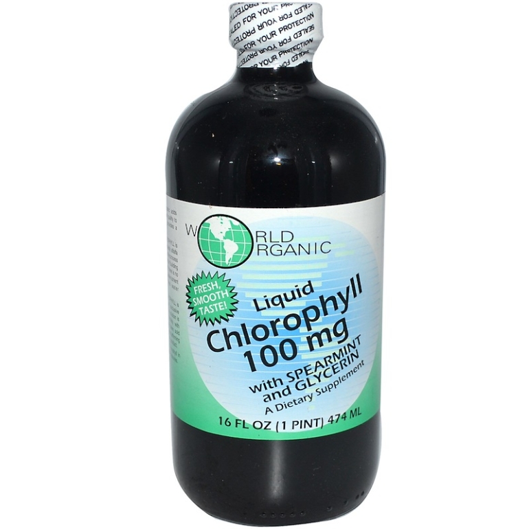 Liquid Chlorophyll 100mg with Spearmint and Glycerin, 16 oz