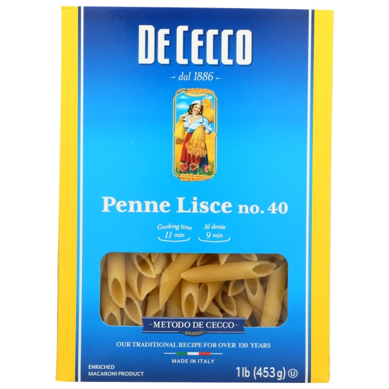 Penne Lisce No 40, 16 oz